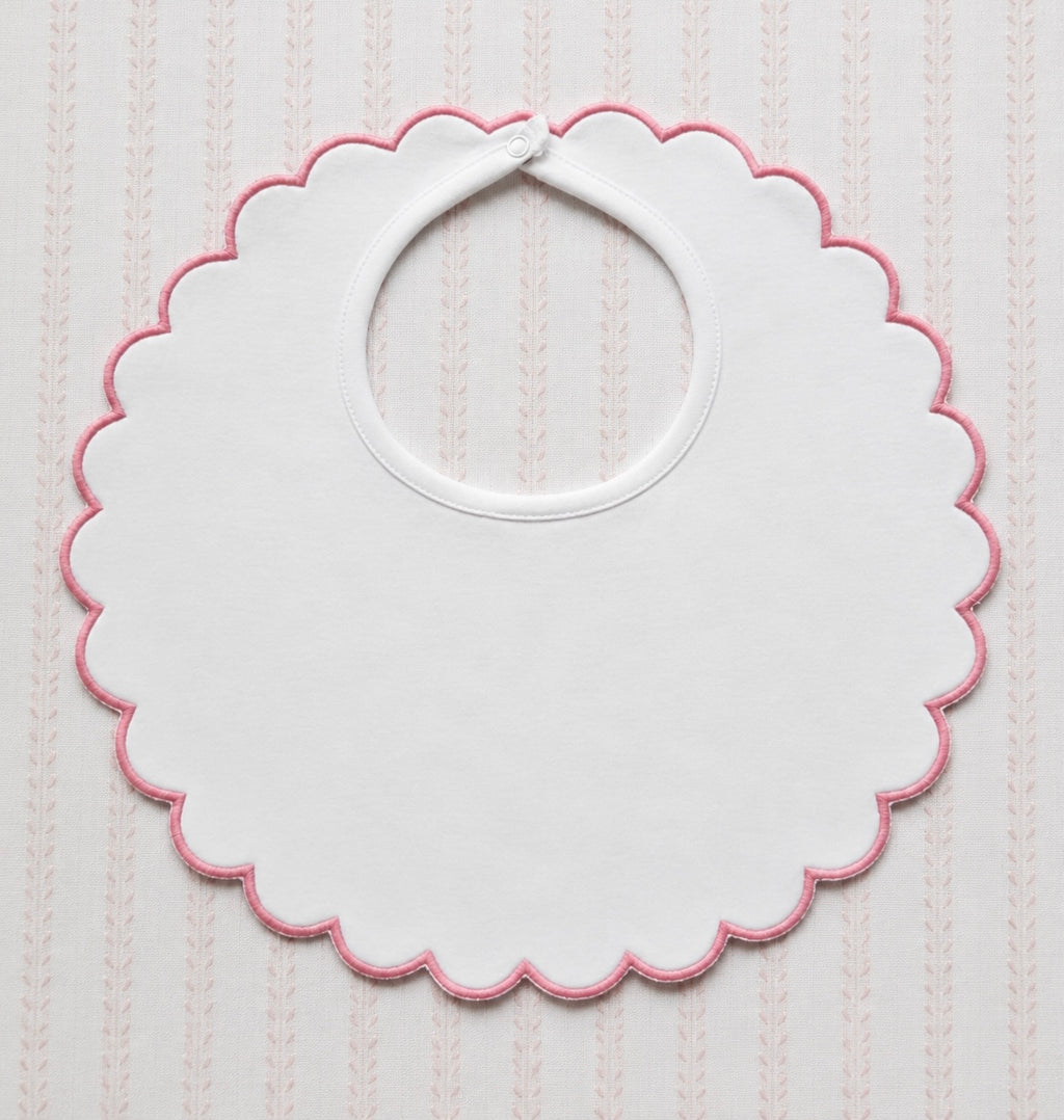 Scalloped Bib with monogram