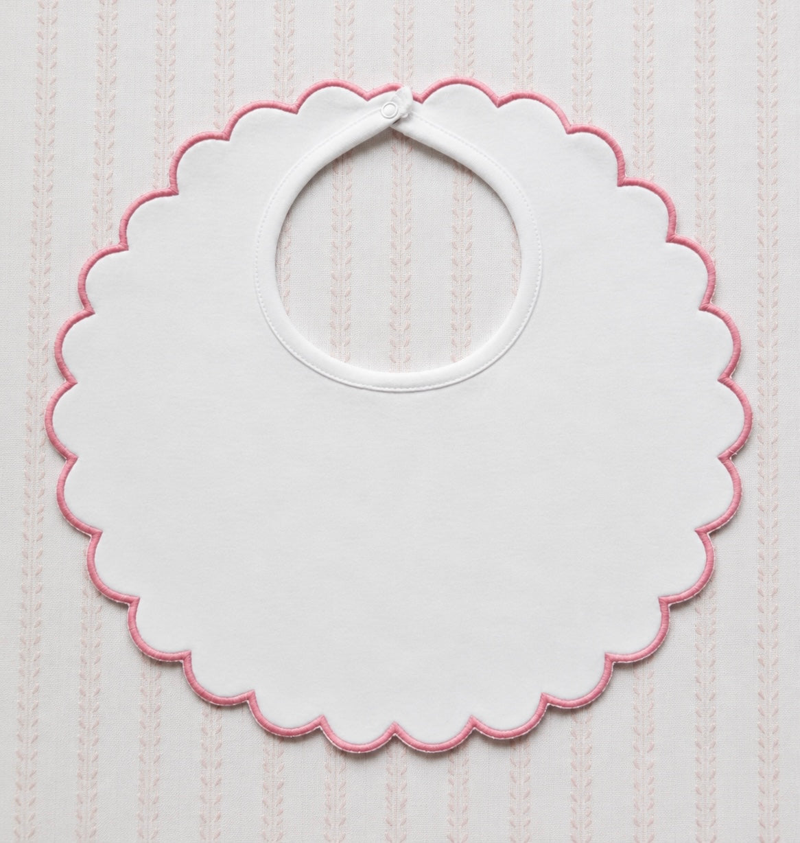 Scalloped Bib with monogram