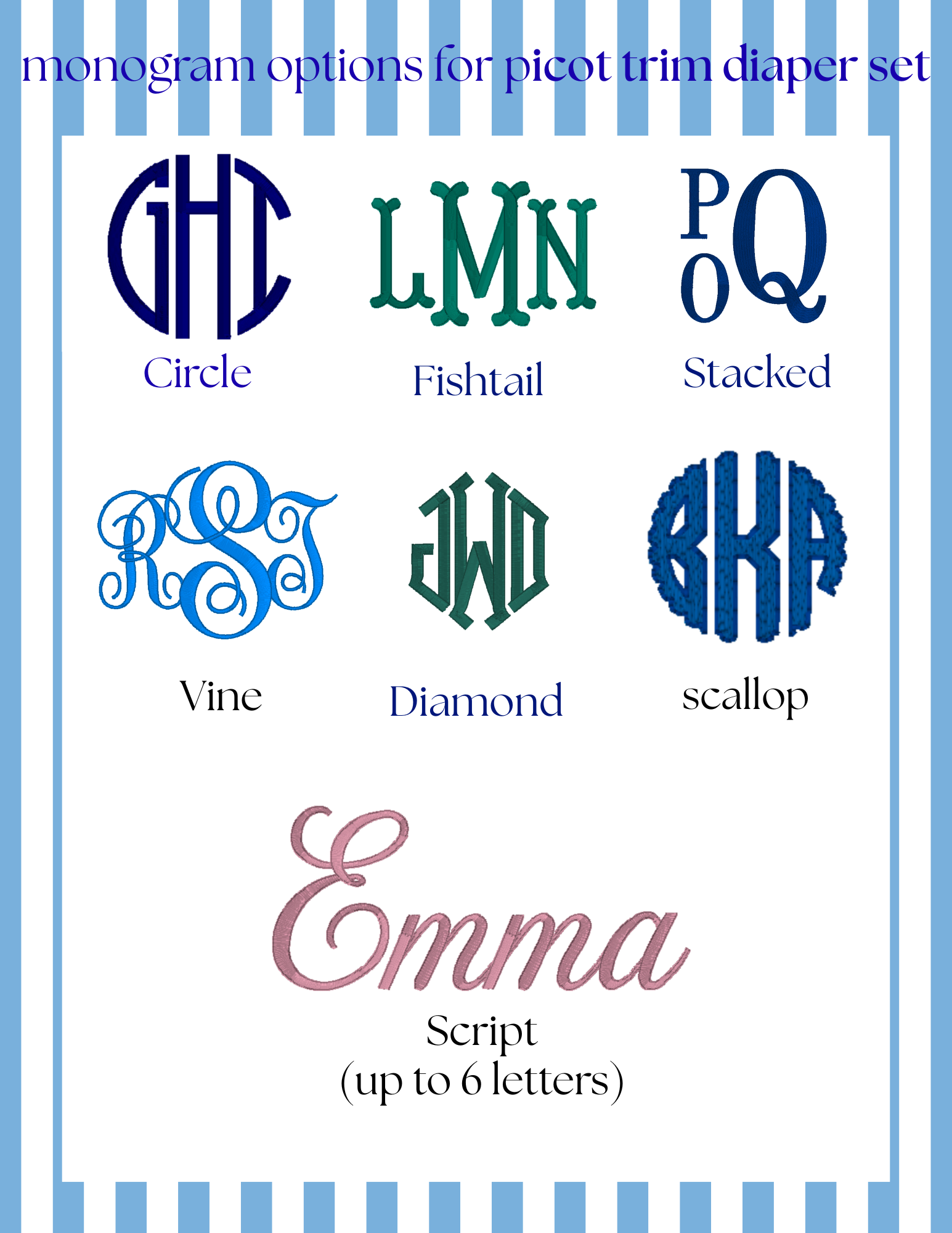 Scalloped Bloomers with monogram