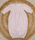Pink smocked gown