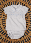 Boys smocked diaper set